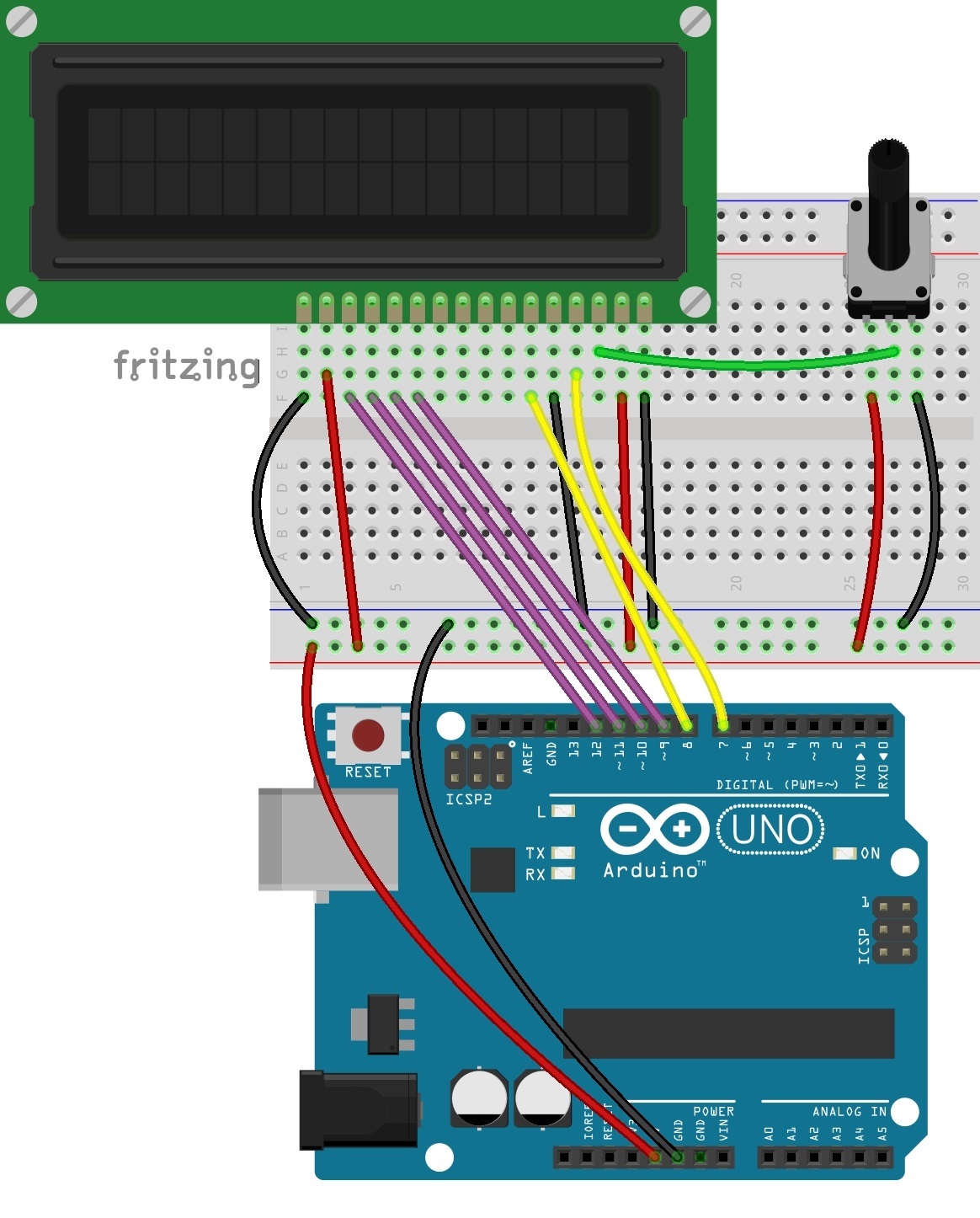 virar Relativo cero Arduino y los displays de 16x2 | Tienda y Tutoriales Arduino