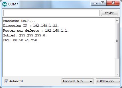 ejemplo de DHCP