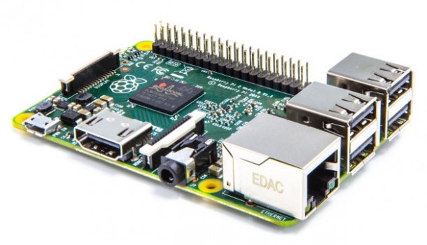 Nueva Rasberry PI 2 Vista lateral