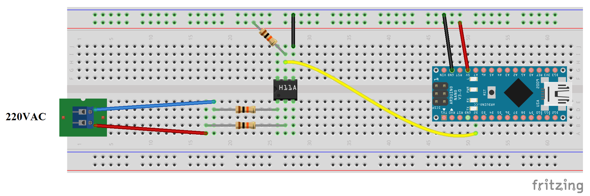 esquema protoboard