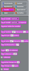 categoría bloques sonidos