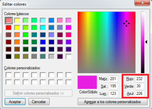 editar colores