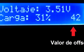 Muestra la medida de voltaje