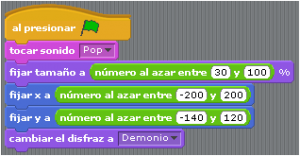 posicion objeto escenario