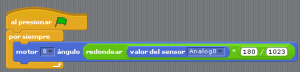 scratch control angulo servo