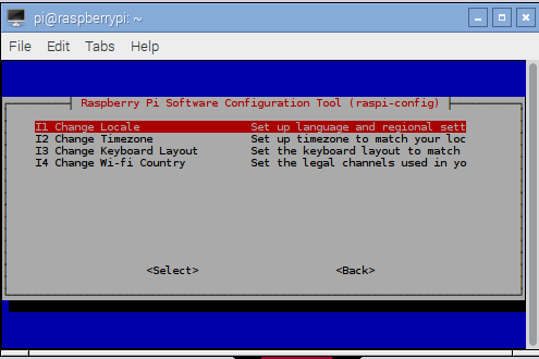 configurando pais e idioma