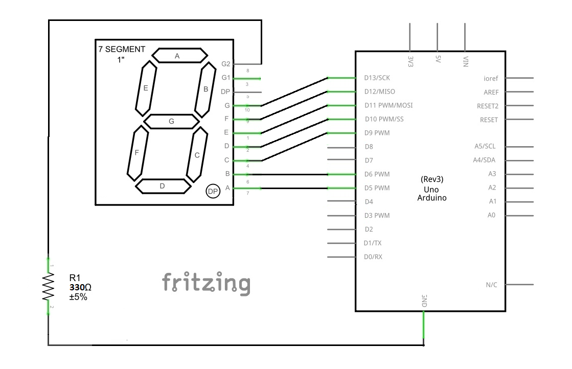 Display de 7 segmentos | Tutoriales Arduino