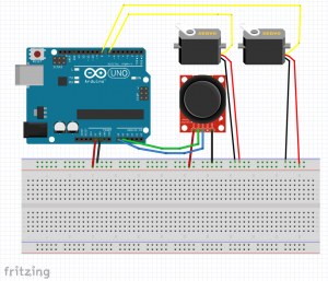 conexiones joystick servos