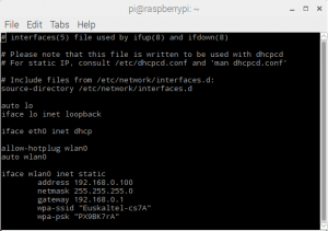 configurar internet raspi