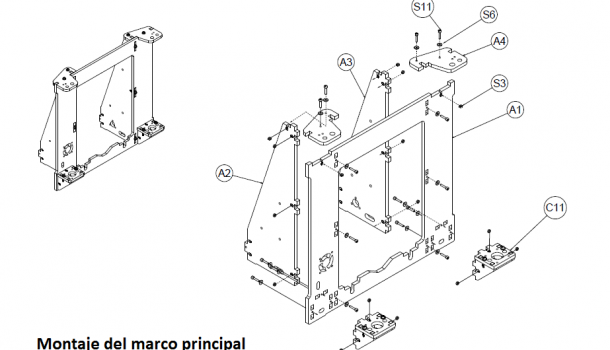 Montaje del marco principal Impresora 3d ksi3