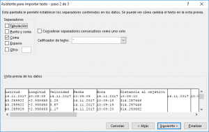 Importar datos a excel