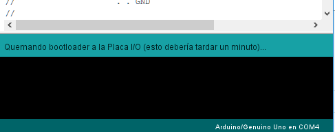 Mensaje consola arduino