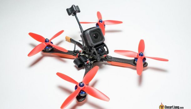 Multirrotores Mini quad con cámara HD sobre un chasis en X