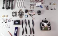 Diferentes componentes de un quadcoptero