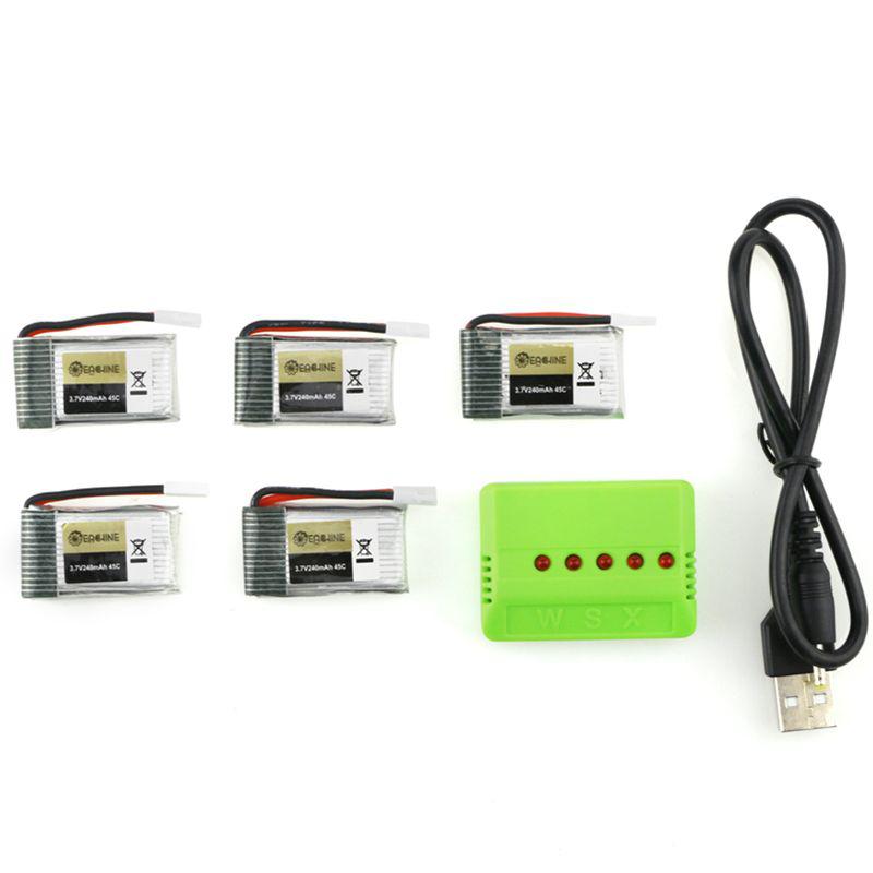 Carga simultanea de 5 baterías LiPo 1S