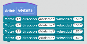 bloque adelante