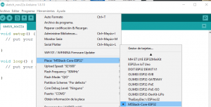 Seleccionado el procesador en arduino