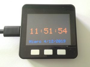 Imagen del reloj digital con M5stack