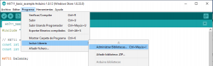 Gestor de liberias arduino
