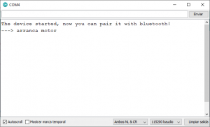 COnsola rduino con Bluetooth