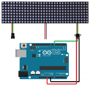 Conexion arduino uno con panel neopixel