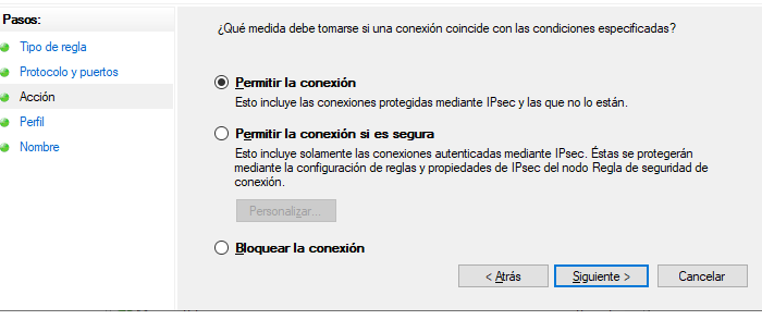 Configurando firewall windows